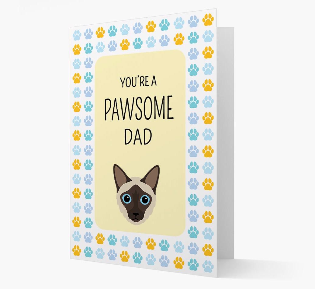 'You're a Pawsome Dad' - Personalised {breedCommonName} Card