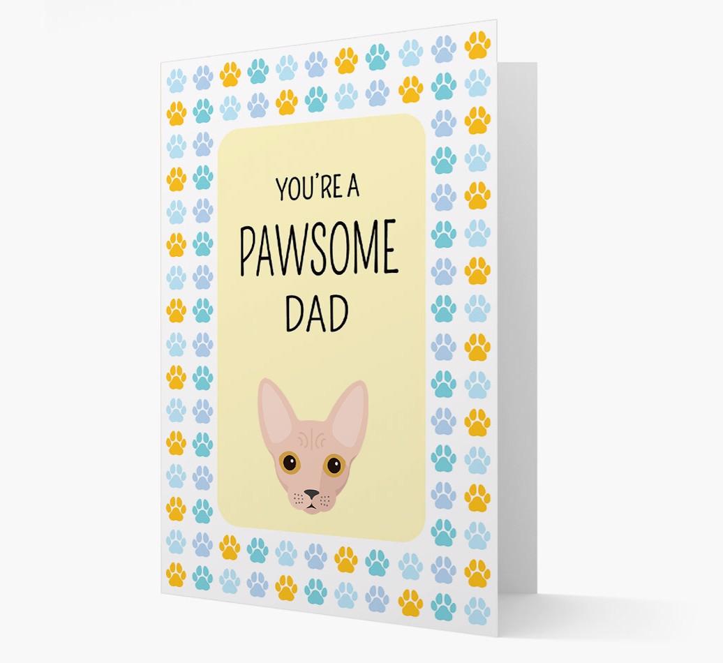 'You're a Pawsome Dad' - Personalised {breedCommonName} Card