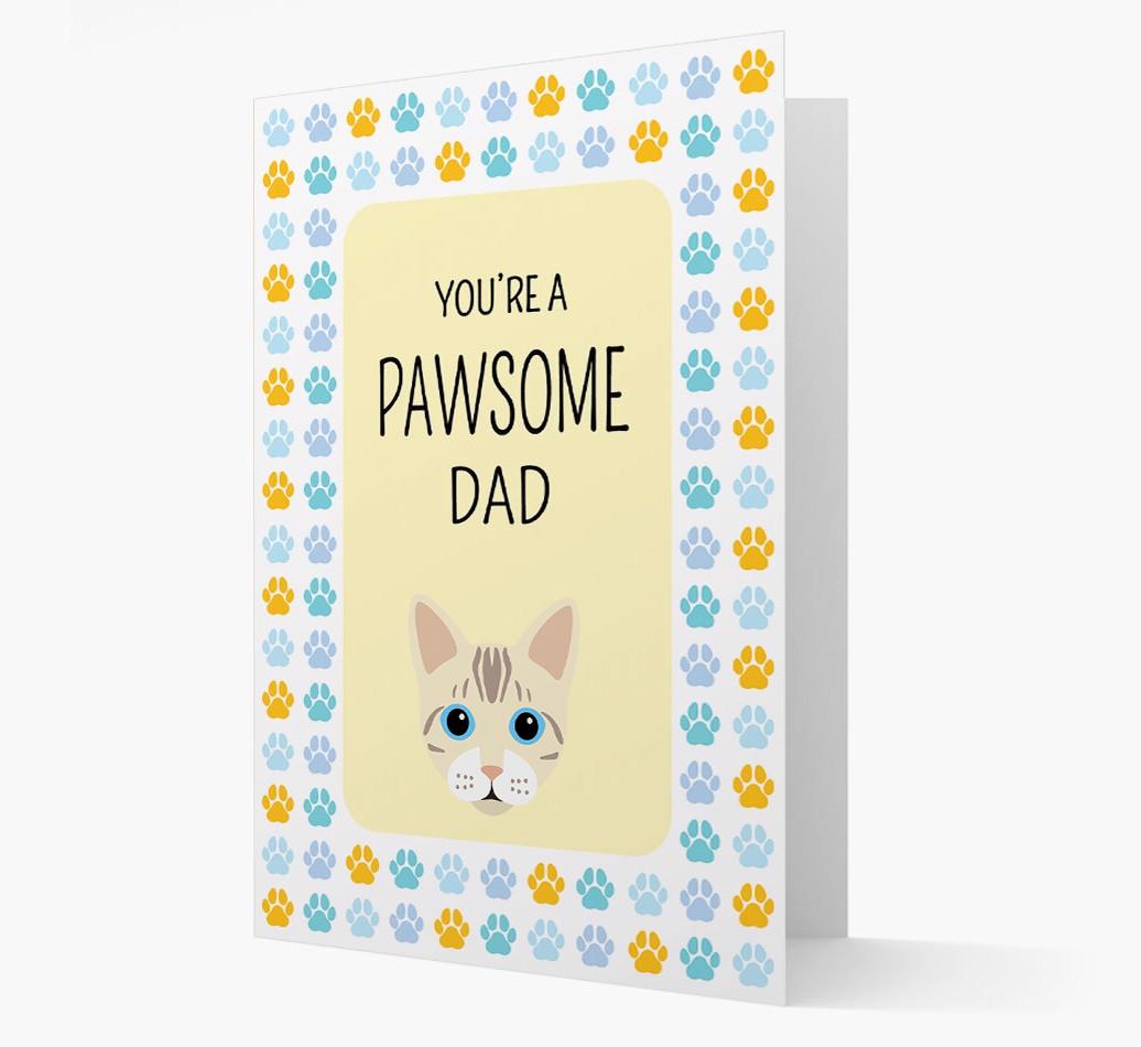 'You're a Pawsome Dad' - Personalised {breedCommonName} Card
