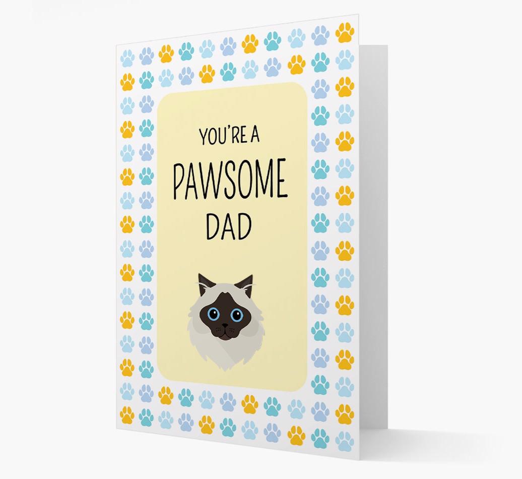 'You're a Pawsome Dad' - Personalised {breedCommonName} Card