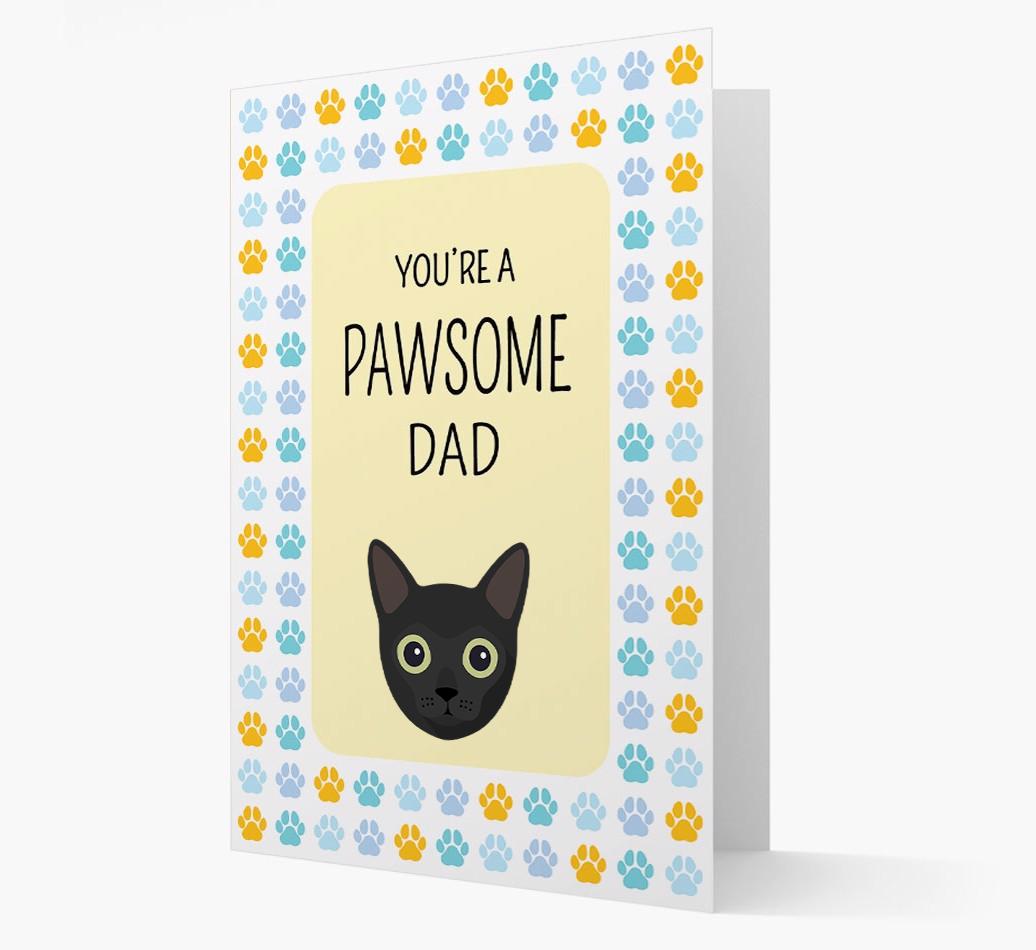 'You're a Pawsome Dad' - Personalised {breedCommonName} Card
