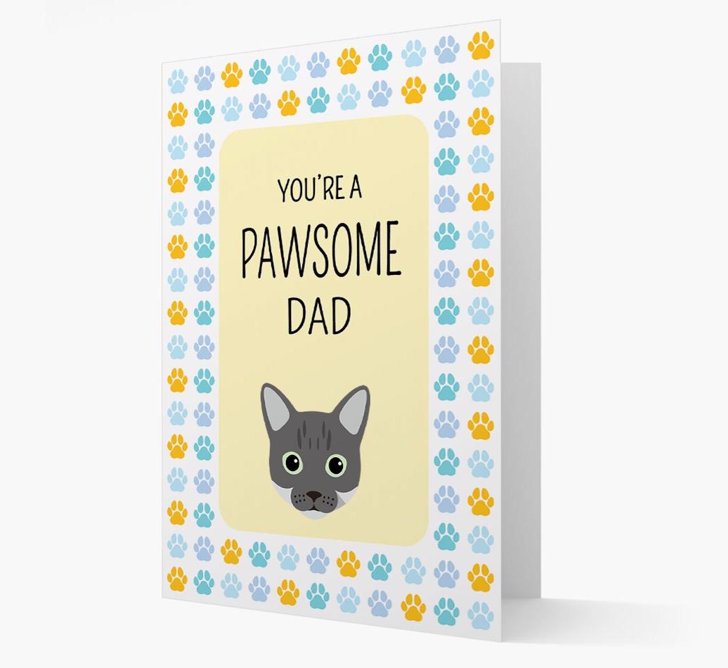 'You're a Pawsome Dad' - Personalised {breedCommonName} Card