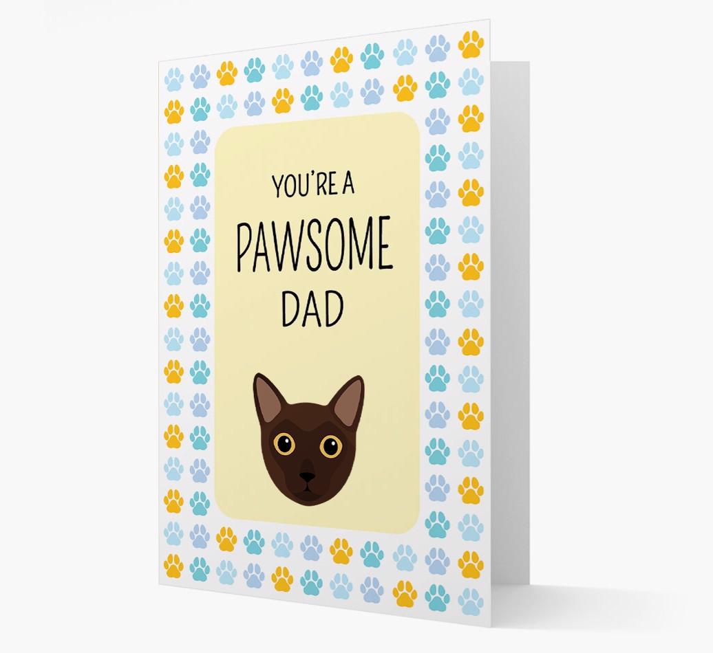'You're a Pawsome Dad' - Personalised {breedCommonName} Card