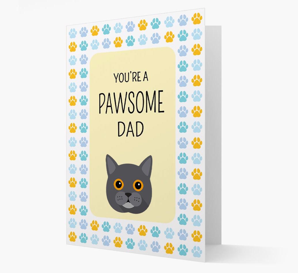'You're a Pawsome Dad' - Personalised {breedCommonName} Card