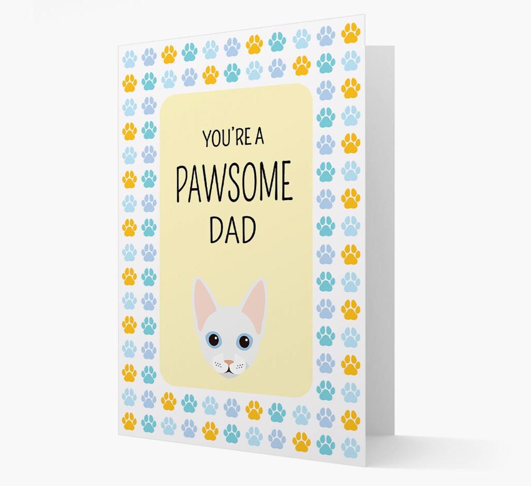 'You're a Pawsome Dad' - Personalised {breedCommonName} Card
