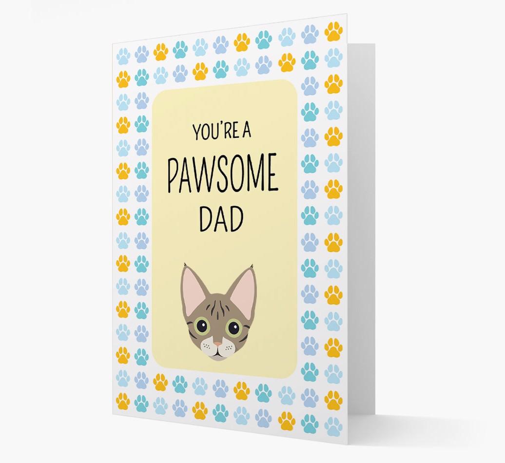'You're a Pawsome Dad' - Personalised {breedCommonName} Card