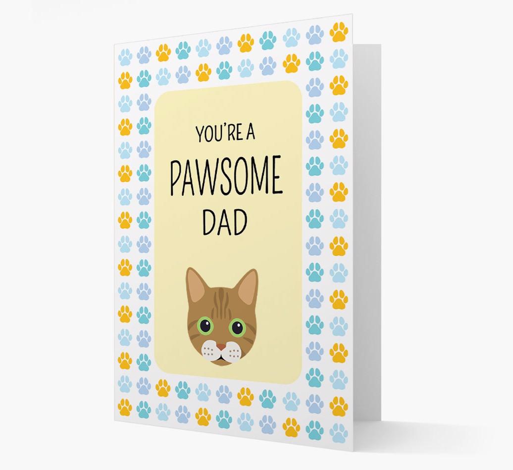 'You're a Pawsome Dad' - Personalised {breedCommonName} Card