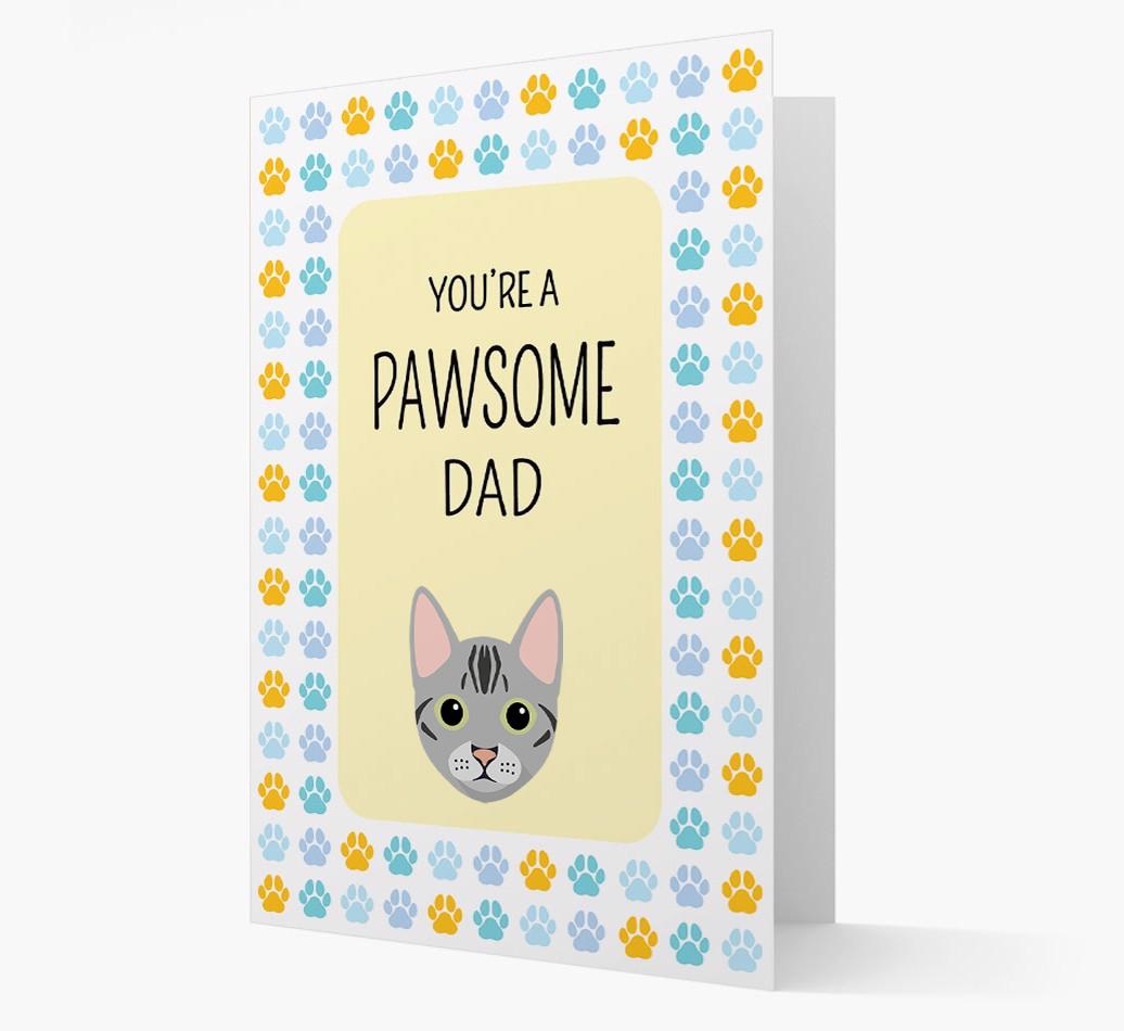 'You're a Pawsome Dad' - Personalised {breedCommonName} Card