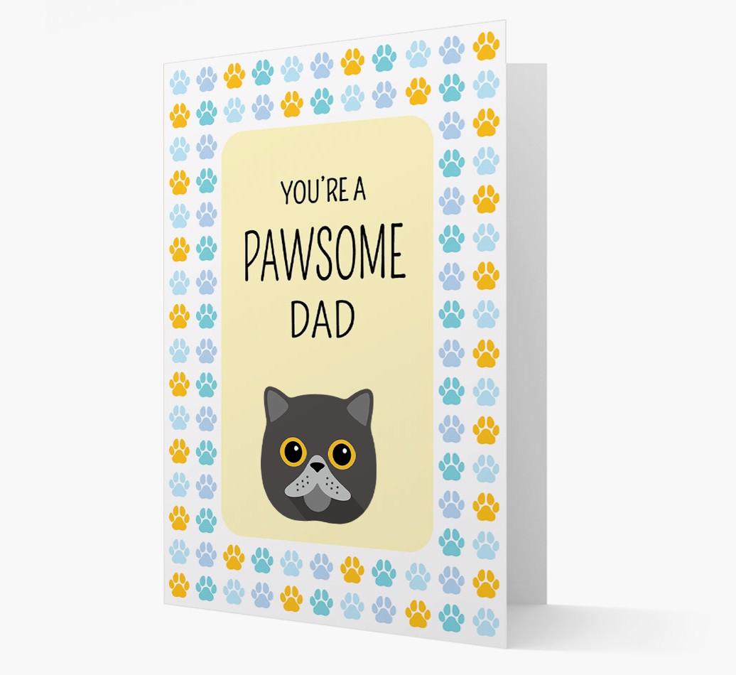 'You're a Pawsome Dad' - Personalised {breedCommonName} Card