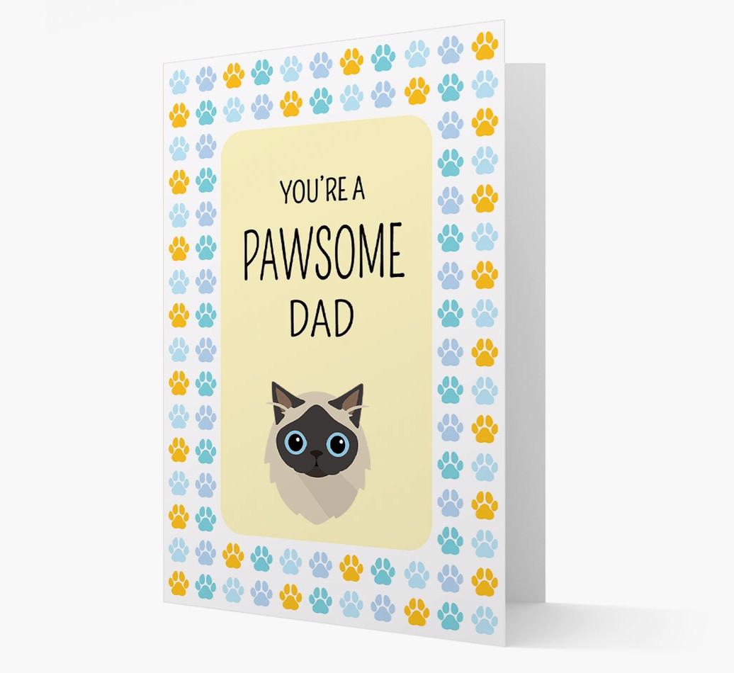 'You're a Pawsome Dad' - Personalised {breedCommonName} Card
