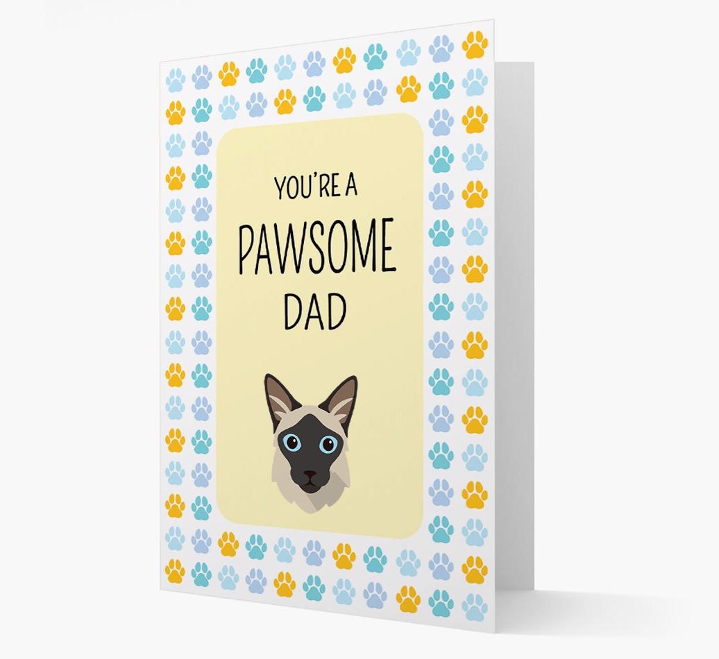 'You're a Pawsome Dad' - Personalised {breedCommonName} Card