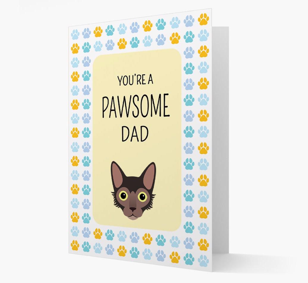 'You're a Pawsome Dad' - Personalised {breedCommonName} Card