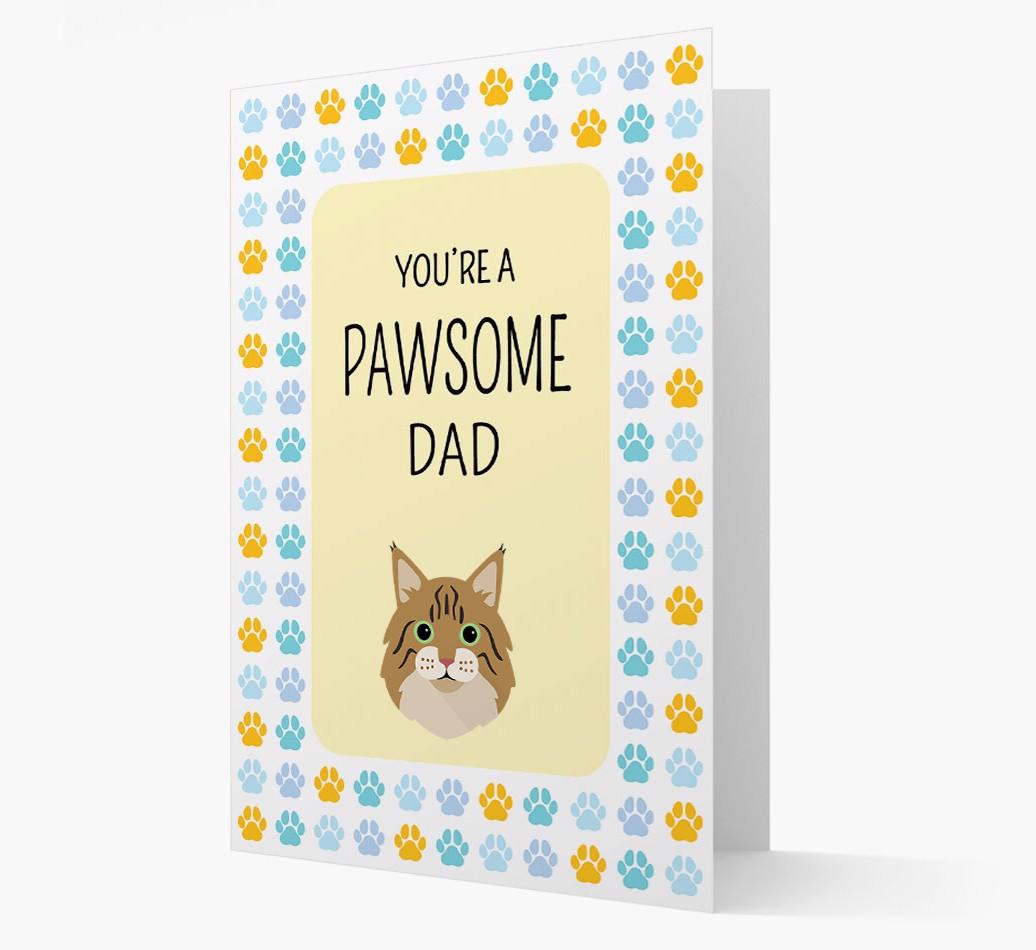 'You're a Pawsome Dad' - Personalised {breedCommonName} Card