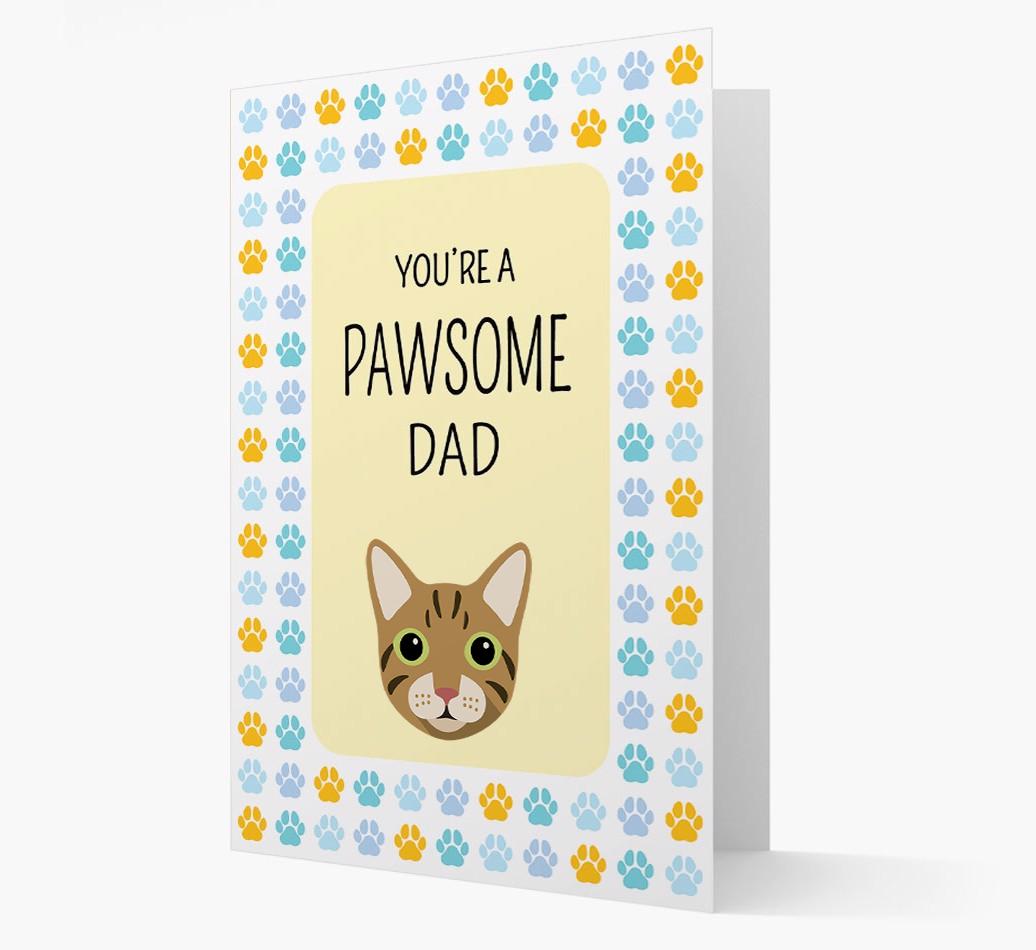 'You're a Pawsome Dad' - Personalised {breedCommonName} Card