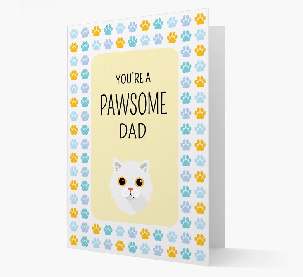 'You're a Pawsome Dad' - Personalised {breedCommonName} Card