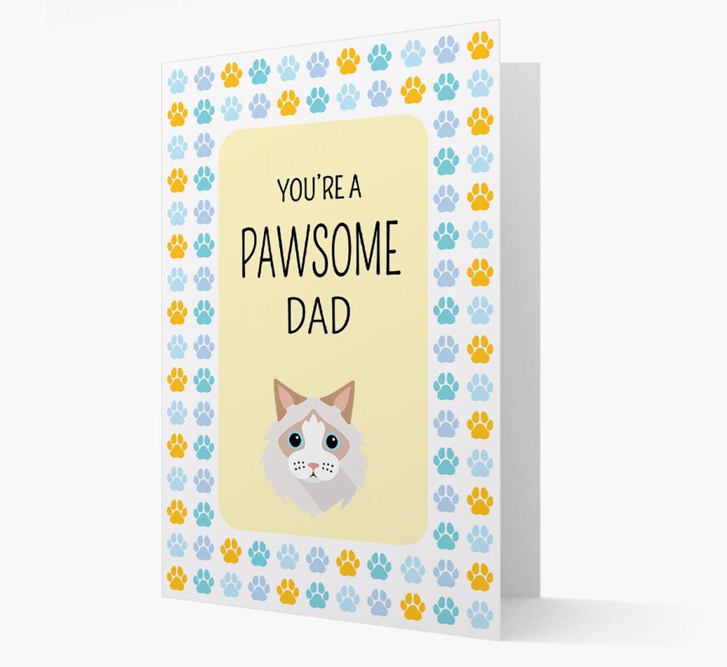 'You're a Pawsome Dad' - Personalised {breedCommonName} Card