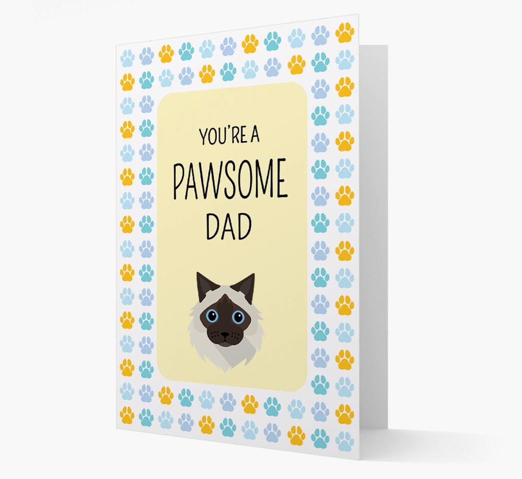'You're a Pawsome Dad' - Personalised {breedCommonName} Card