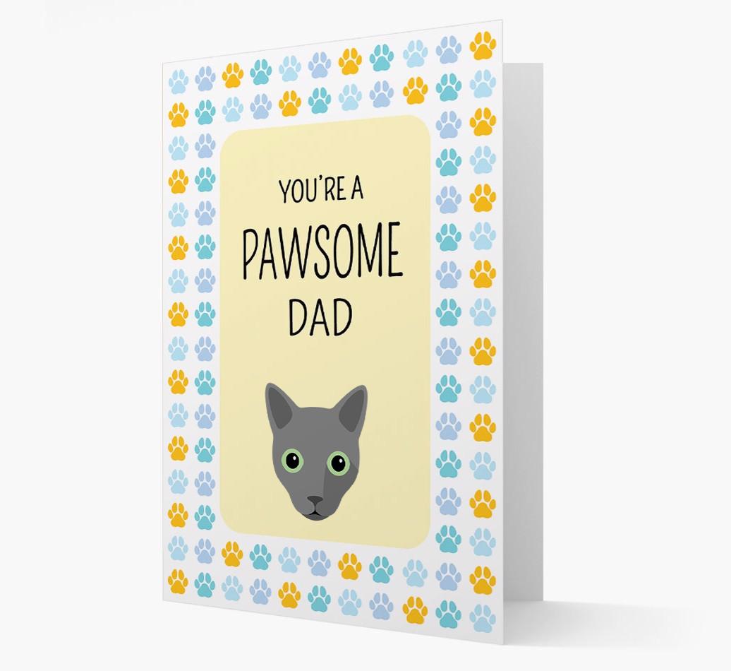 'You're a Pawsome Dad' - Personalised {breedCommonName} Card