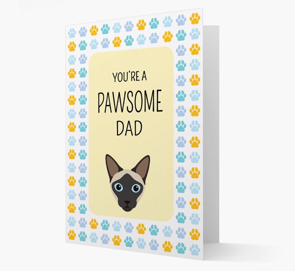 'You're a Pawsome Dad' - Personalised {breedCommonName} Card