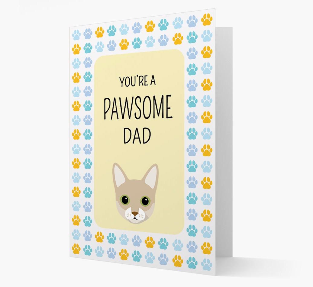 'You're a Pawsome Dad' - Personalised {breedCommonName} Card