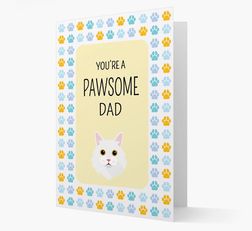 'You're a Pawsome Dad' - Personalised {breedCommonName} Card