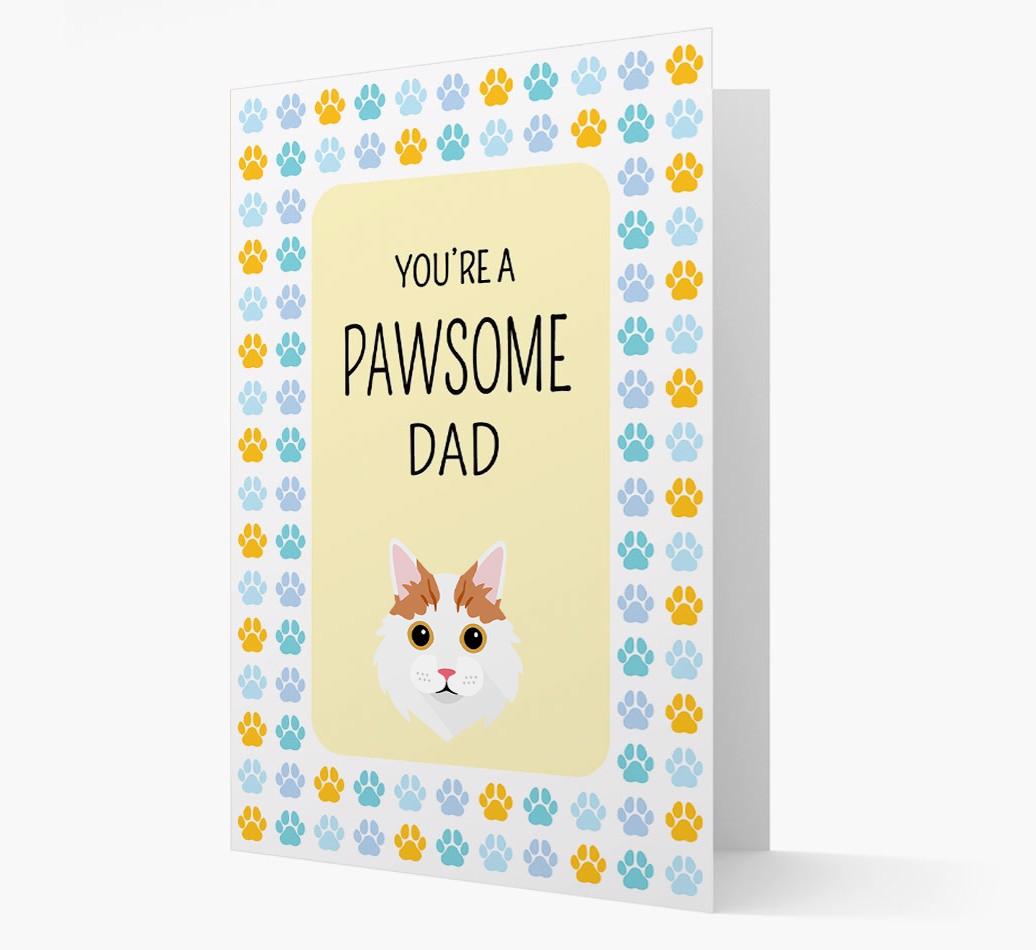 'You're a Pawsome Dad' - Personalised {breedCommonName} Card