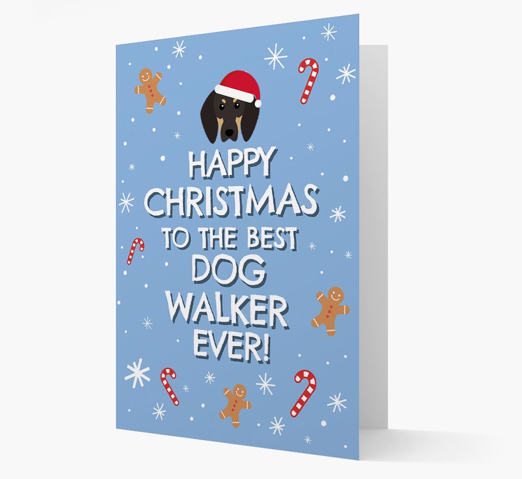 'Happy Christmas to the Best Dog Walker' - Personalised {breedFullName} Christmas Card