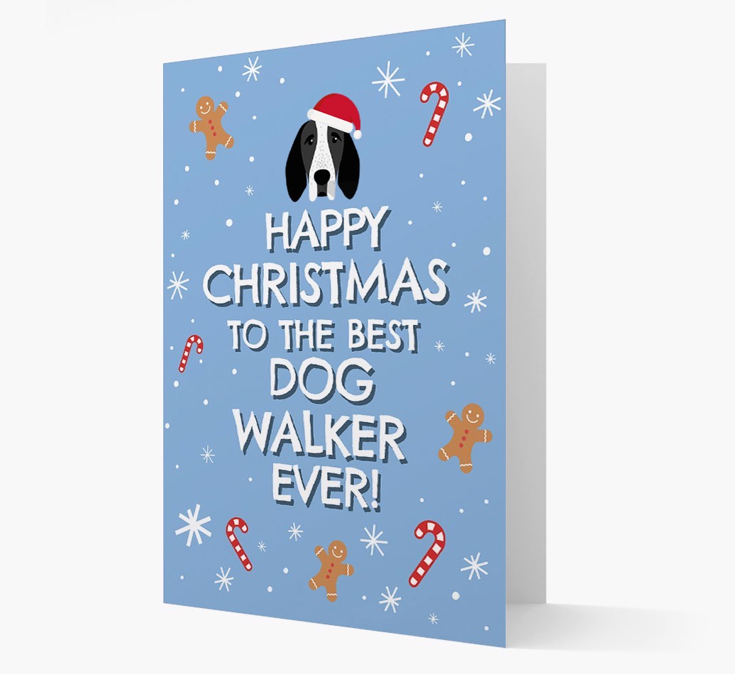 'Happy Christmas to the Best Dog Walker' - Personalised {breedFullName} Christmas Card