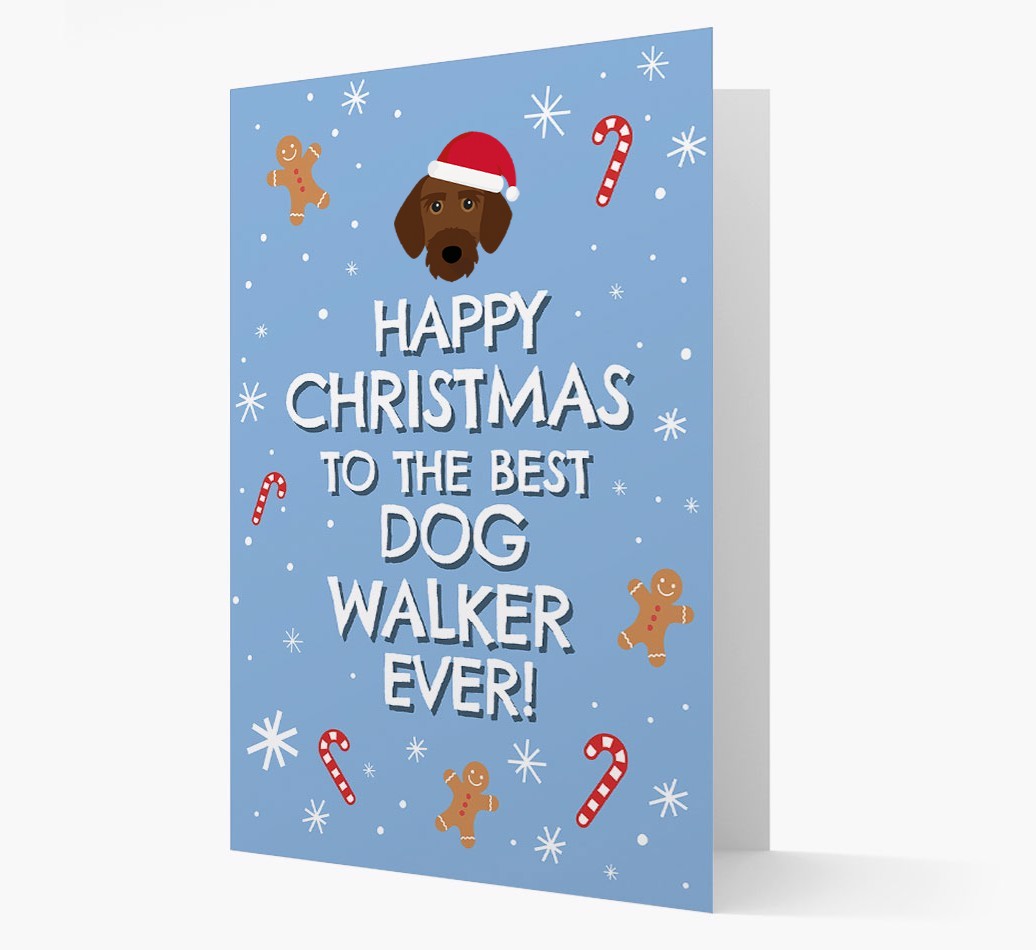 'Happy Christmas to the Best Dog Walker' - Personalised {breedFullName} Christmas Card