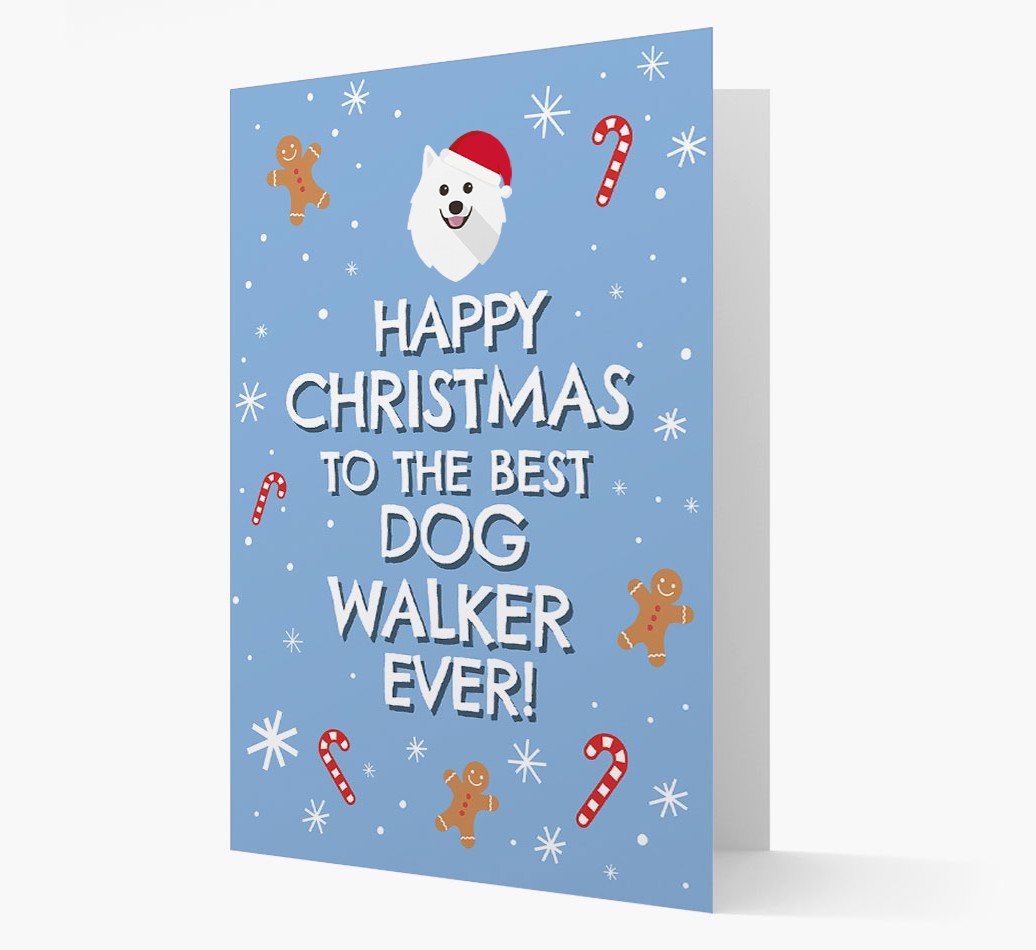 'Happy Christmas to the Best Dog Walker' - Personalised {breedFullName} Christmas Card