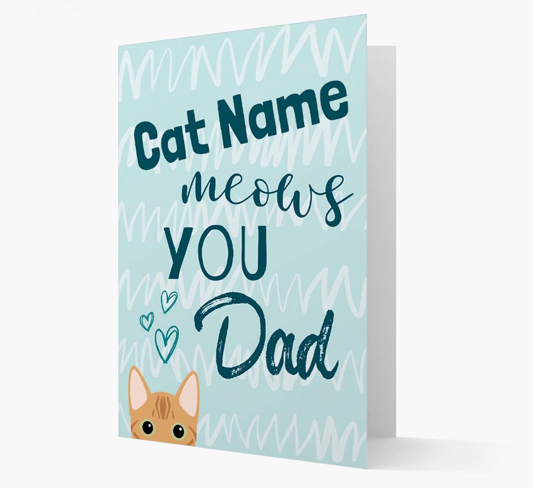 'Meows You, Dad' - Personalised {breedCommonName} Card