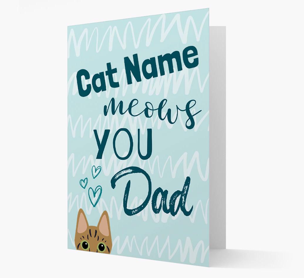 'Meows You, Dad' - Personalised {breedCommonName} Card
