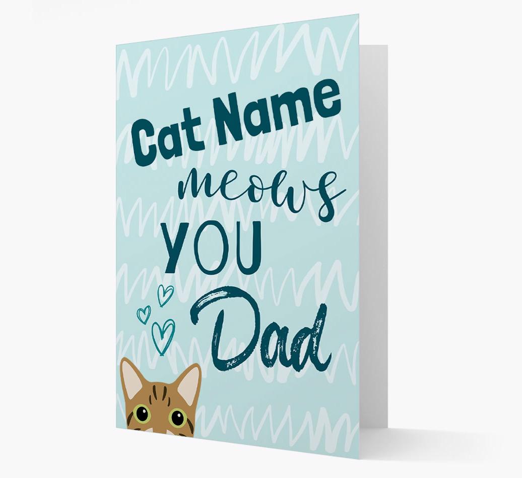 'Meows You, Dad' - Personalised {breedCommonName} Card