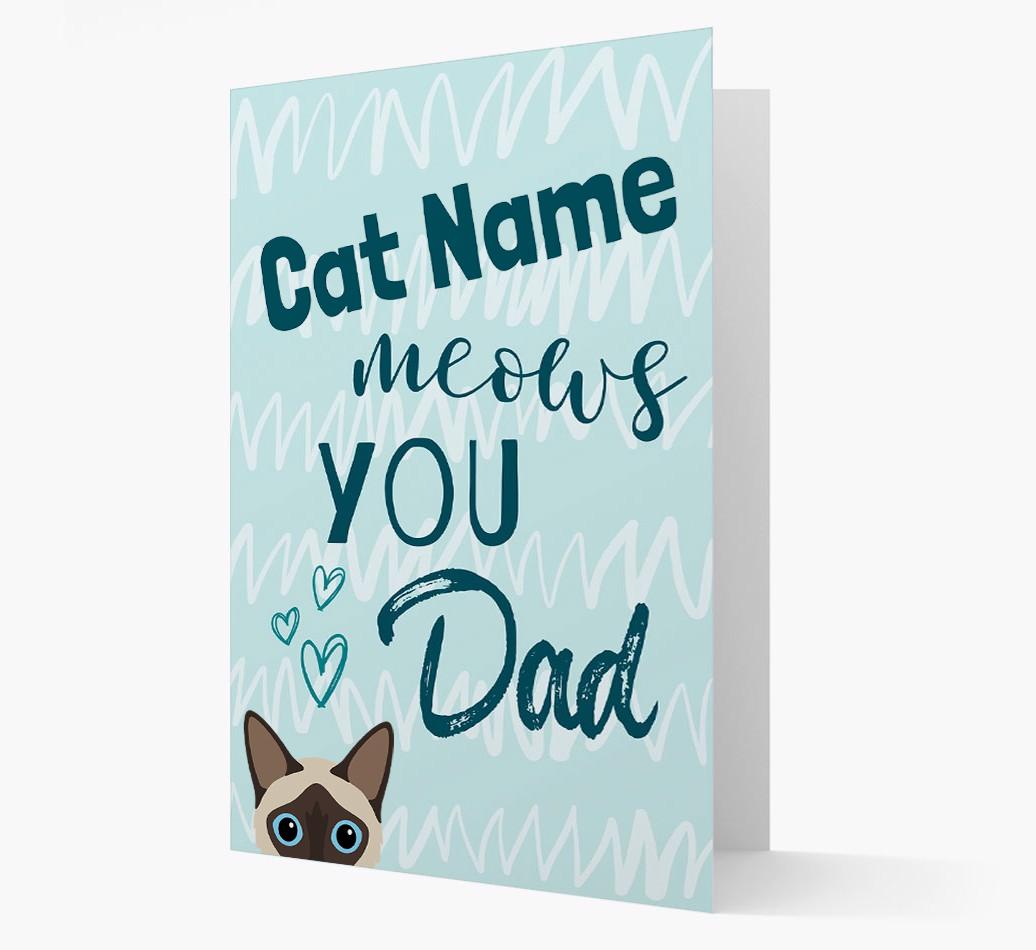 'Meows You, Dad' - Personalised {breedCommonName} Card