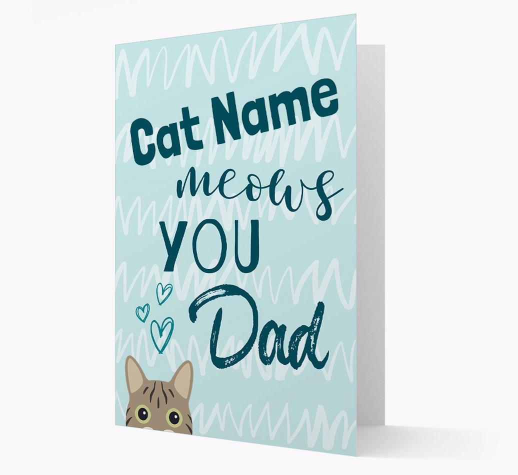 'Meows You, Dad' - Personalised {breedCommonName} Card