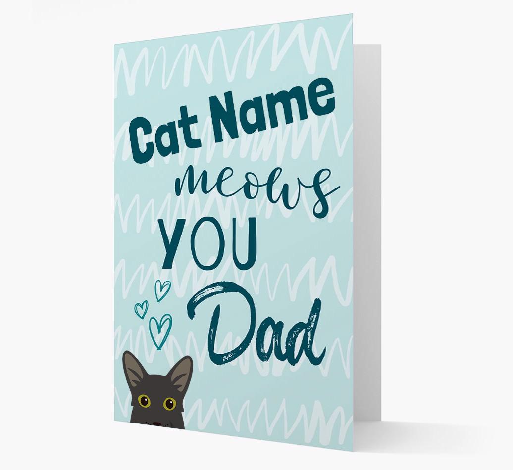 'Meows You, Dad' - Personalised {breedCommonName} Card