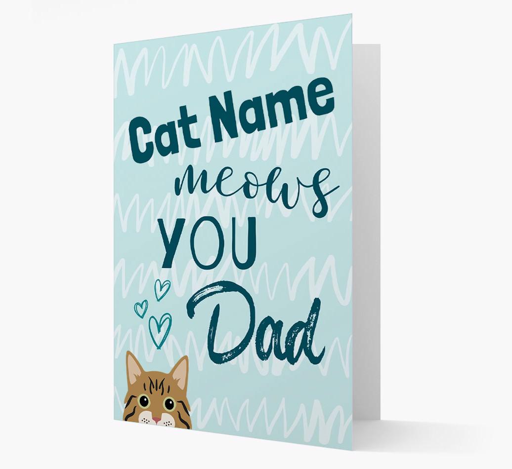 'Meows You, Dad' - Personalised {breedCommonName} Card