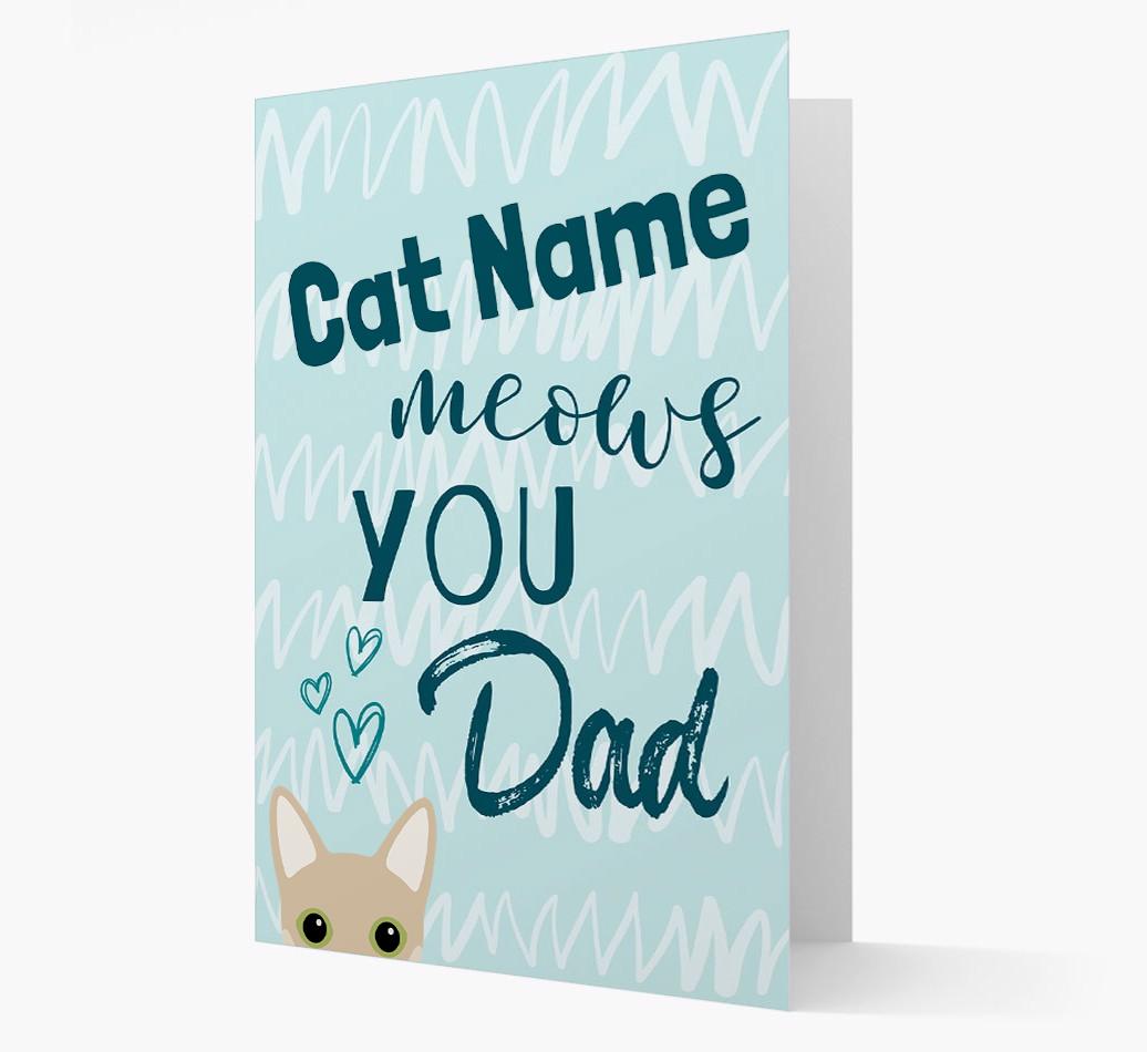 'Meows You, Dad' - Personalised {breedCommonName} Card