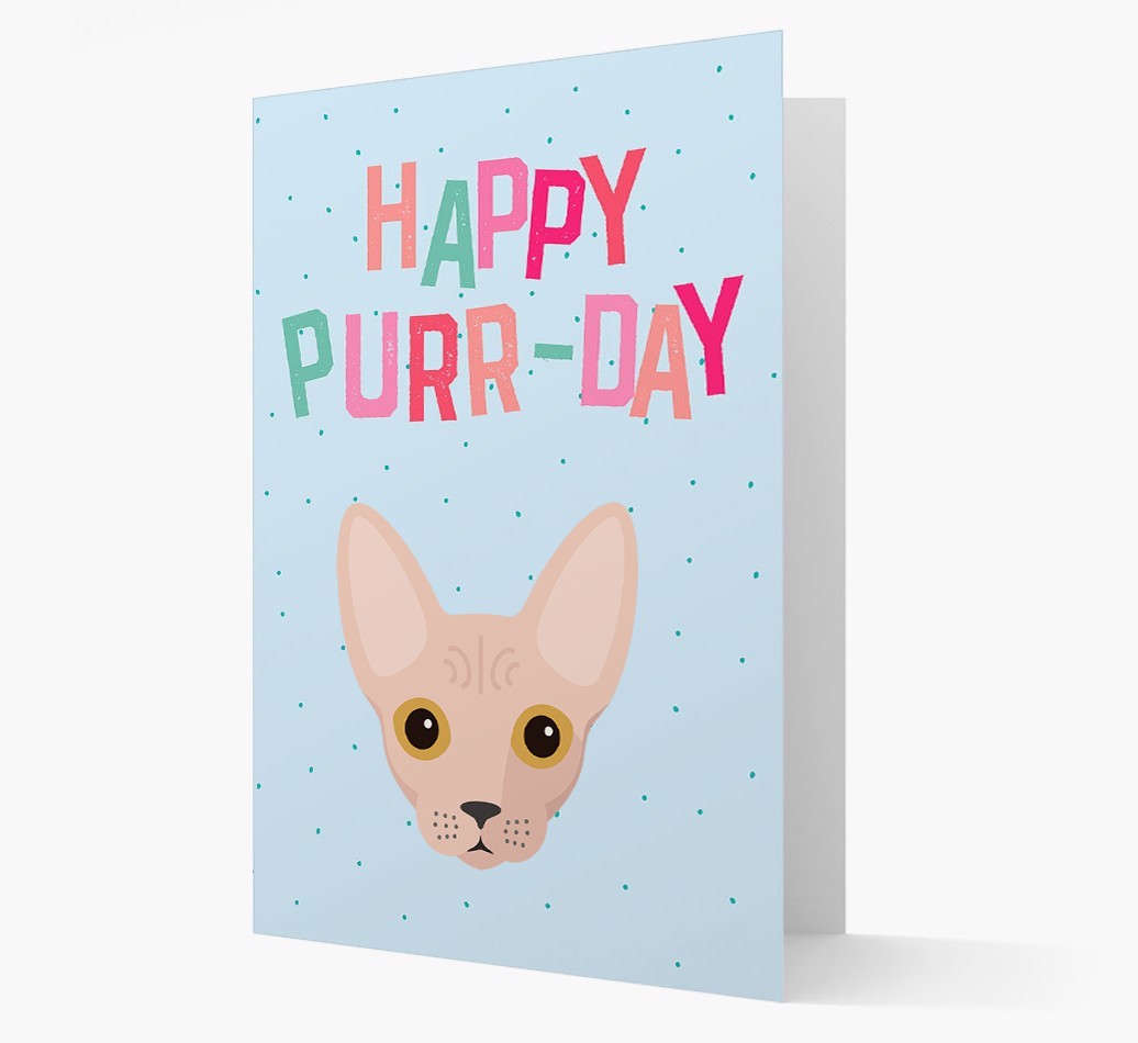 'Happy Purr-Day' - Personalised {breedCommonName} Card