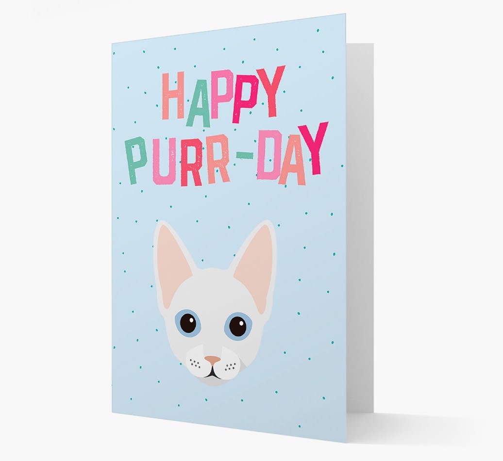 'Happy Purr-Day' - Personalised {breedCommonName} Card
