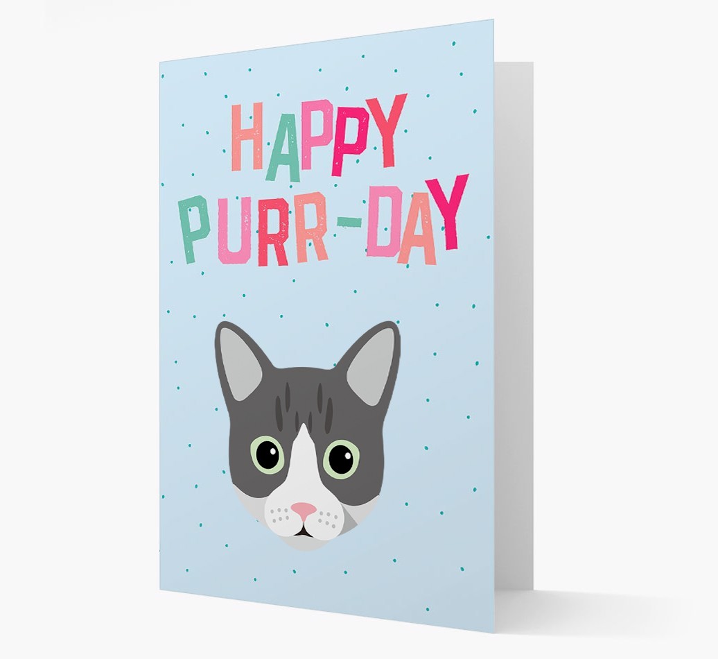 'Happy Purr-Day' - Personalised {breedCommonName} Card