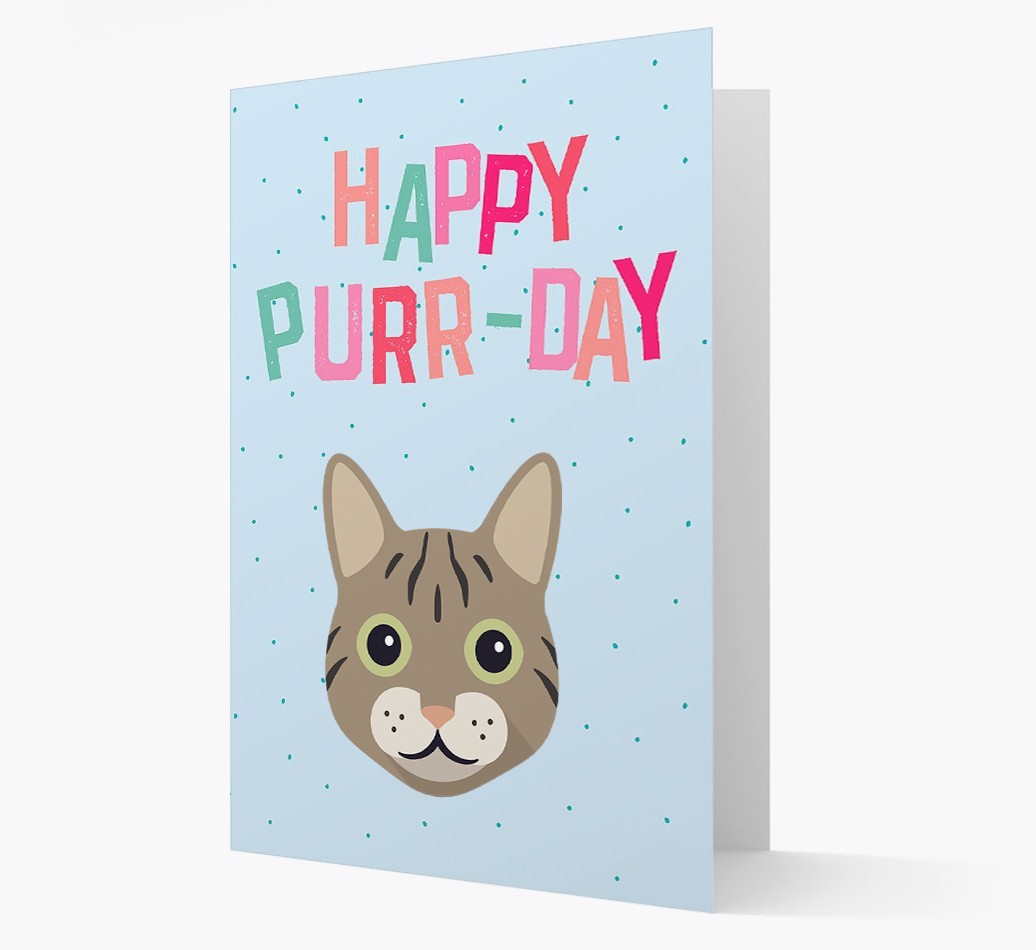 'Happy Purr-Day' - Personalised {breedCommonName} Card