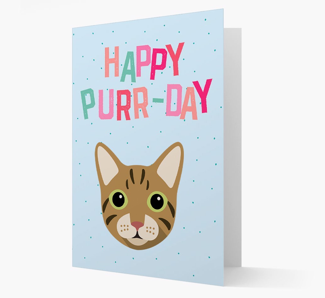 'Happy Purr-Day' - Personalised {breedCommonName} Card