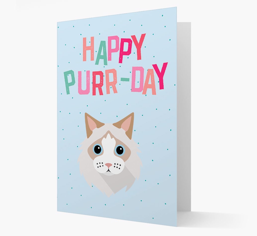 'Happy Purr-Day' - Personalised {breedCommonName} Card