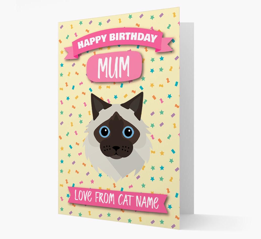 'Happy Birthday Mum' - Personalised {breedCommonName} Birthday Card