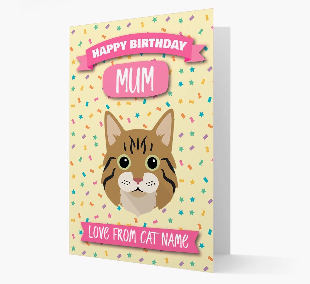 'Happy Birthday Mum' - Personalised {breedCommonName} Birthday Card