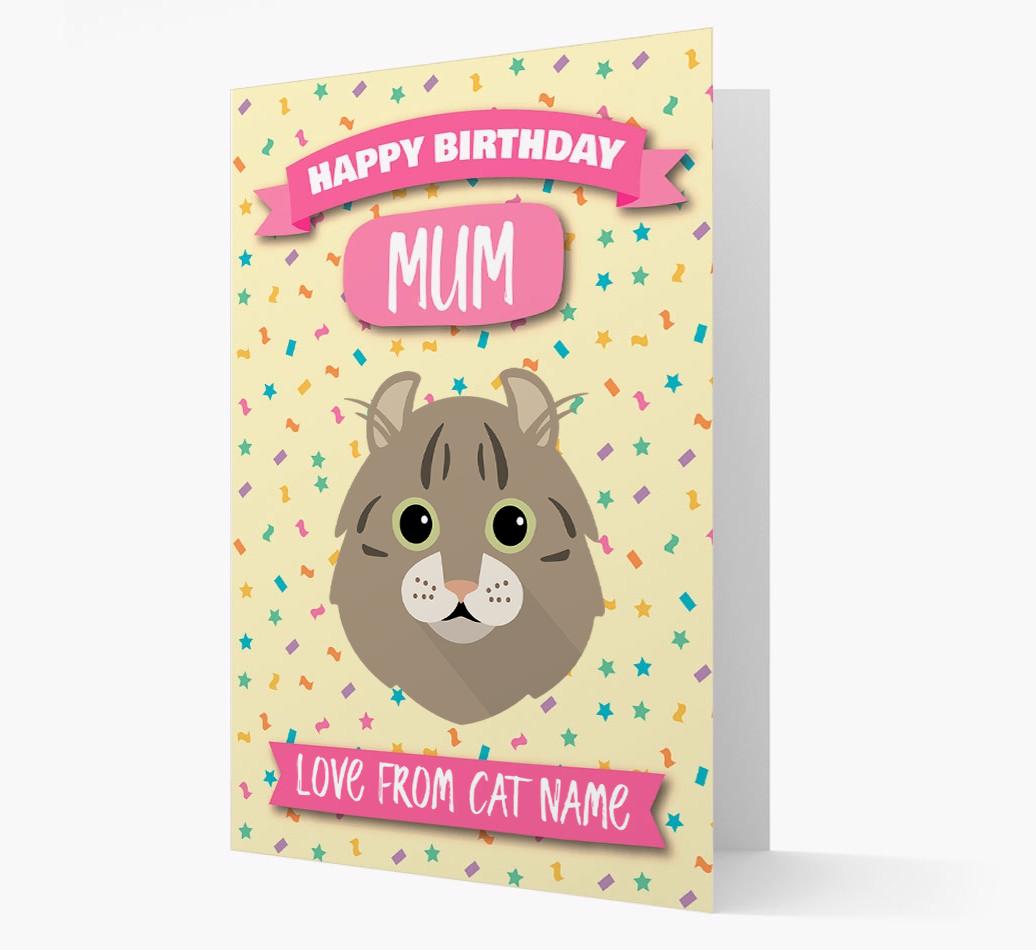 'Happy Birthday Mum' - Personalised {breedCommonName} Birthday Card