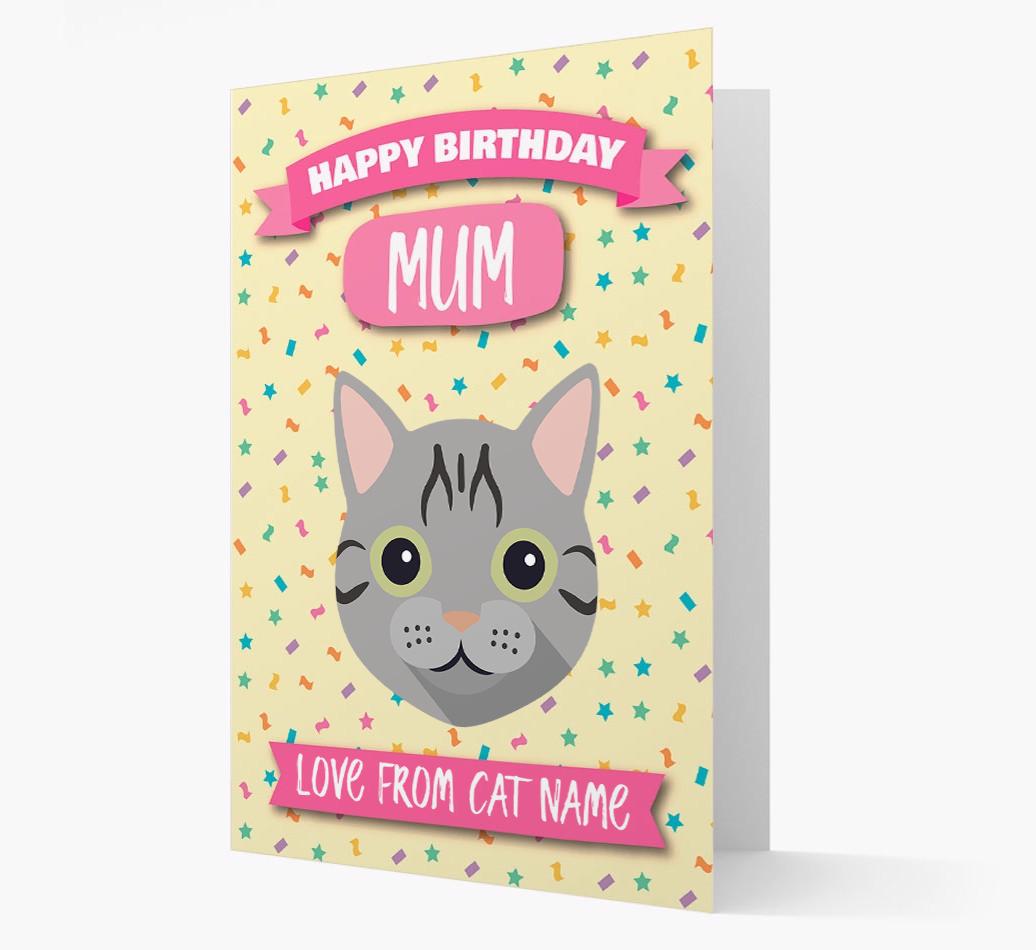 'Happy Birthday Mum' - Personalised {breedCommonName} Birthday Card
