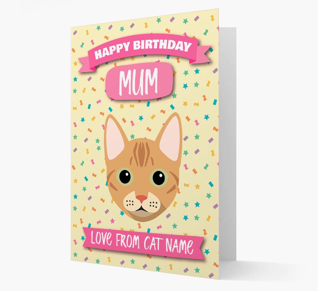 'Happy Birthday Mum' - Personalised {breedCommonName} Birthday Card