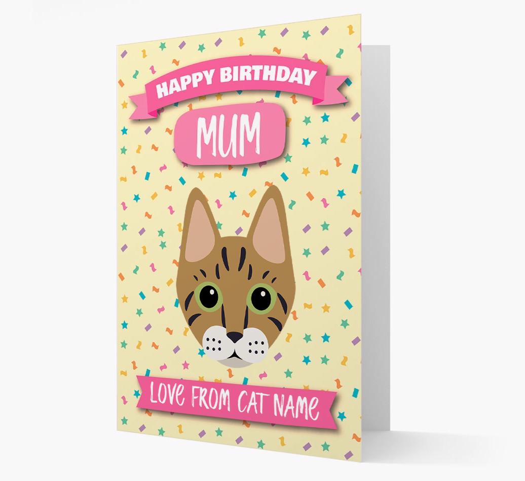 'Happy Birthday Mum' - Personalised {breedCommonName} Birthday Card